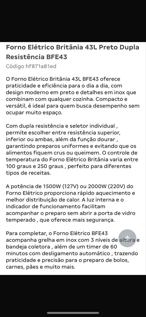 Forno Elétrico 