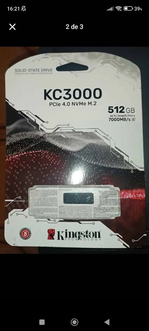 SSD NVME 2.0 512GB - Foto 2
