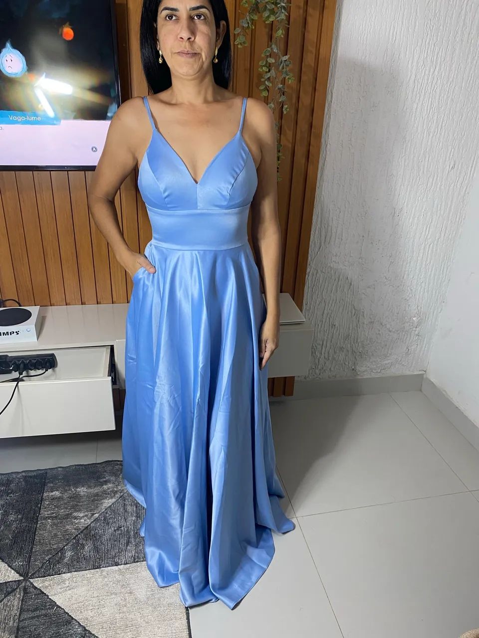 Vendo de festa longo, tamanho P, usado apenas uma vez , em perfeito estado. - Foto 3