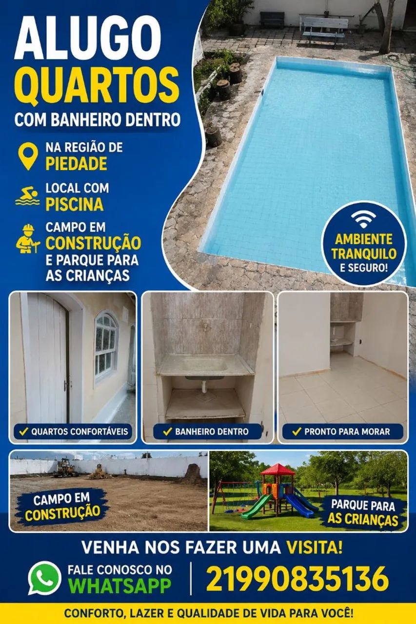 Aluguel de quartos com banheiro dentro