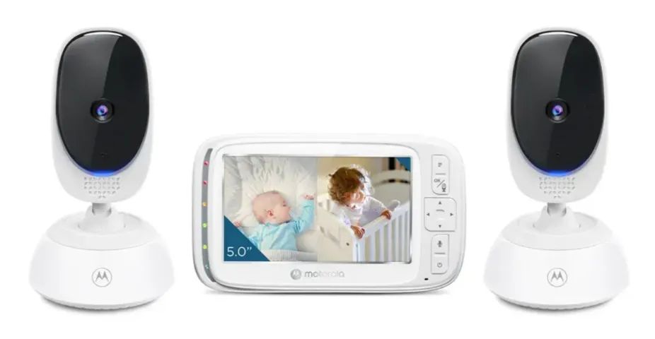 Babá Eletrônica Motorola VM75-2 dupla com 2 Câmeras na caixa + Monitor 5 polegadas - Foto 4