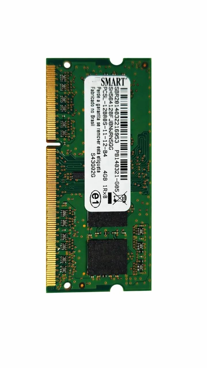Memória Ram 4gb Smart Ddr3l Sodim 1600mhz