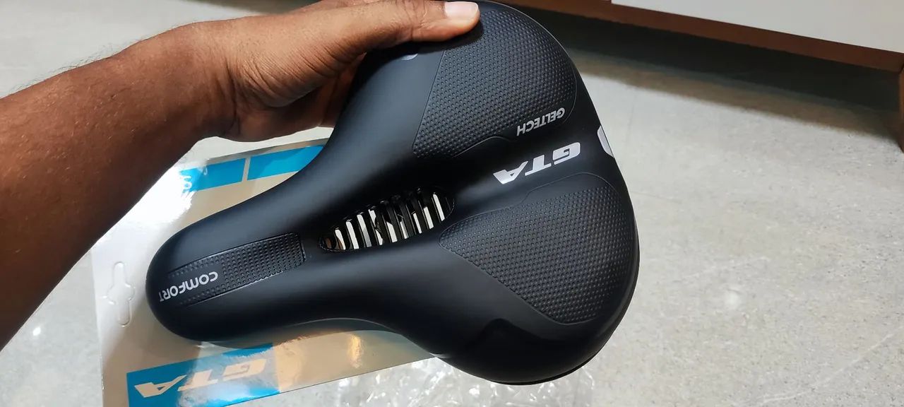 Selim bicicleta em gel, sela confortável 