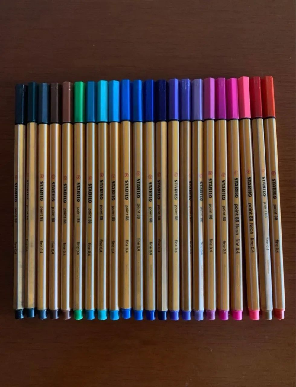 kit com 22 canetas stabilo usadas 