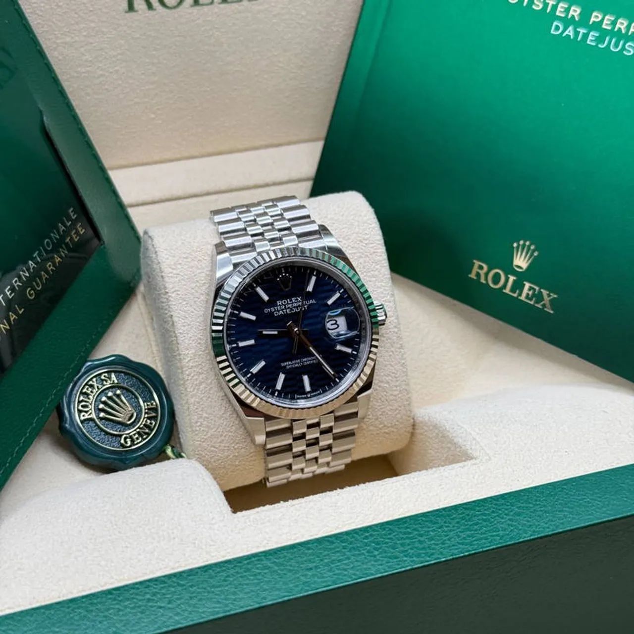 Rolex datejust azul escuro automático novo - Foto 3