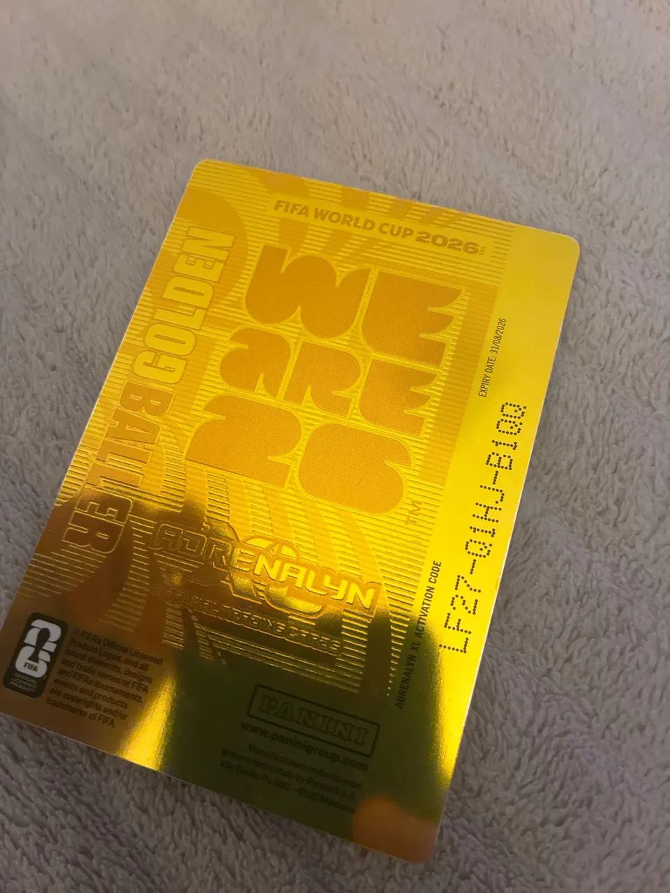 Carta Panini copa 431116740104693761