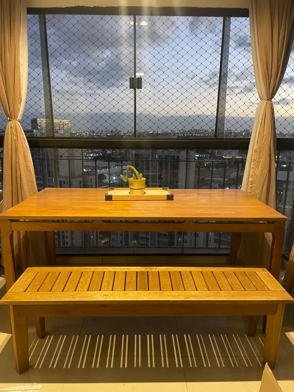 Mesa de madeira + banco 700 - Foto 4