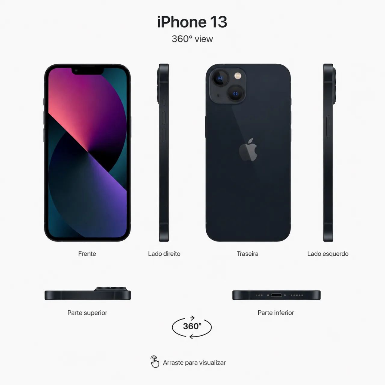 iPhone 13 128gb azul escuro. - Celulares e Smartphones - Demócrito