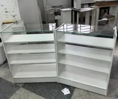 KIT BALCÃO VITRINE COM VIDRO SUPERIOR - 100% MDF - NOVO