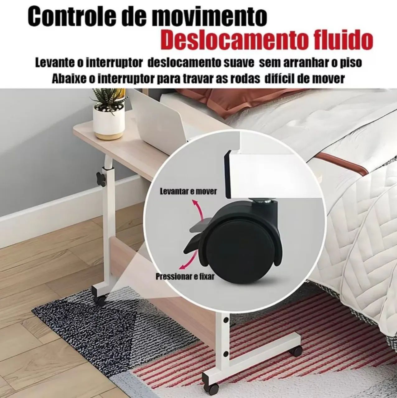 Mesa de estudos com Rodinhas - Foto 4