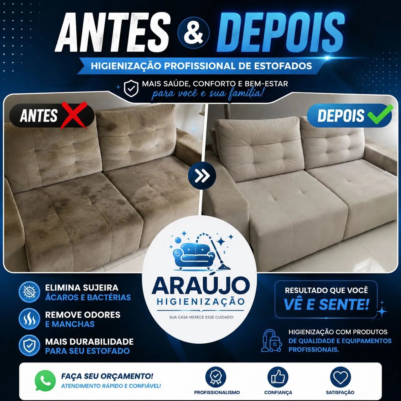 higienização de estofados 