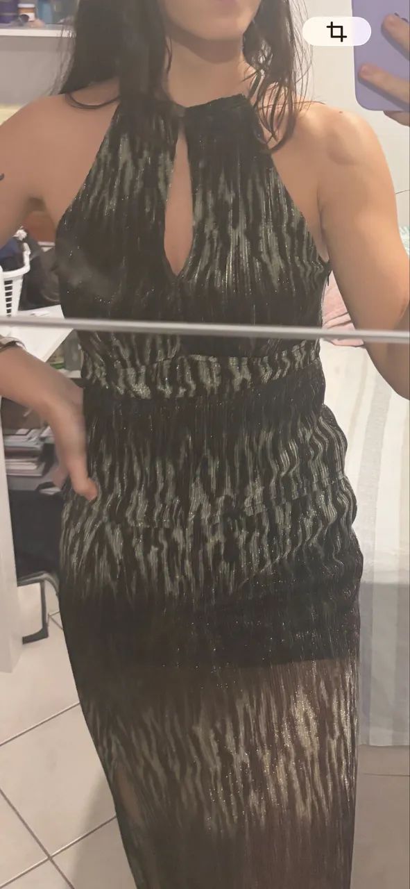 Vestido John John longo de festa P - Foto 2
