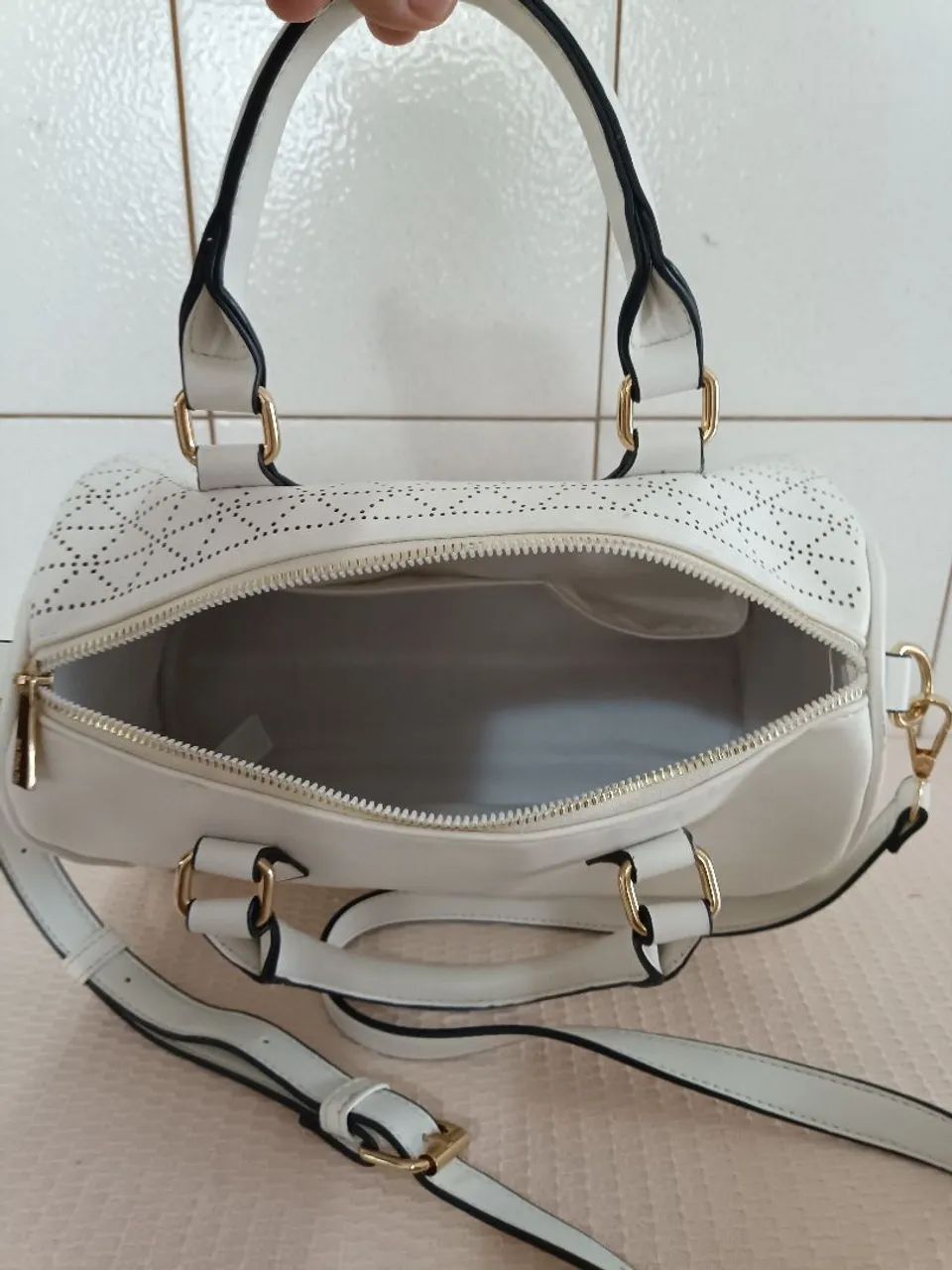  Bolsa Média triângulos Satinato  - Foto 4