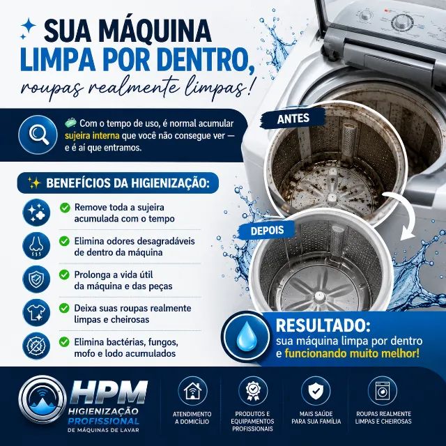 Higienização Profissional de Máquinas de Lavar Roupas - Foto 4