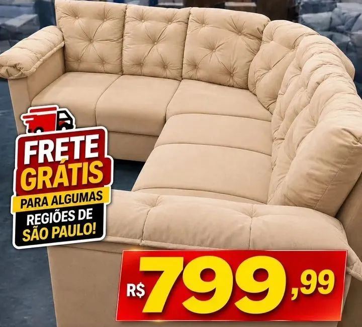 QUEIMA DE ESTOQUE SOFÁ DE CANTO PAGAMENTO NA ENTREGA.