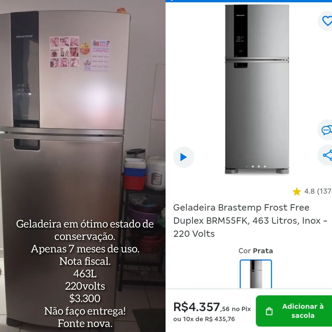 Geladeira Brastemp 463L - Foto 3