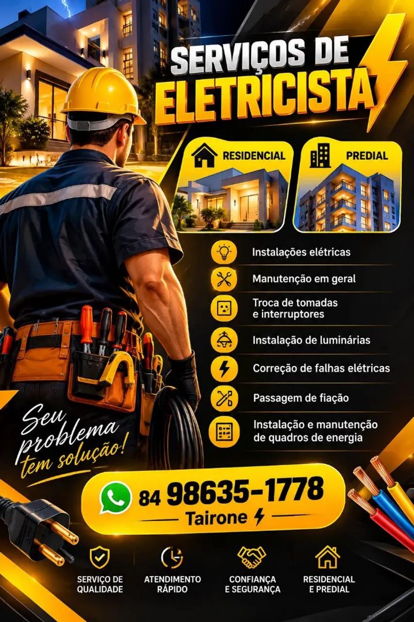 Eletricista predial e residencial 