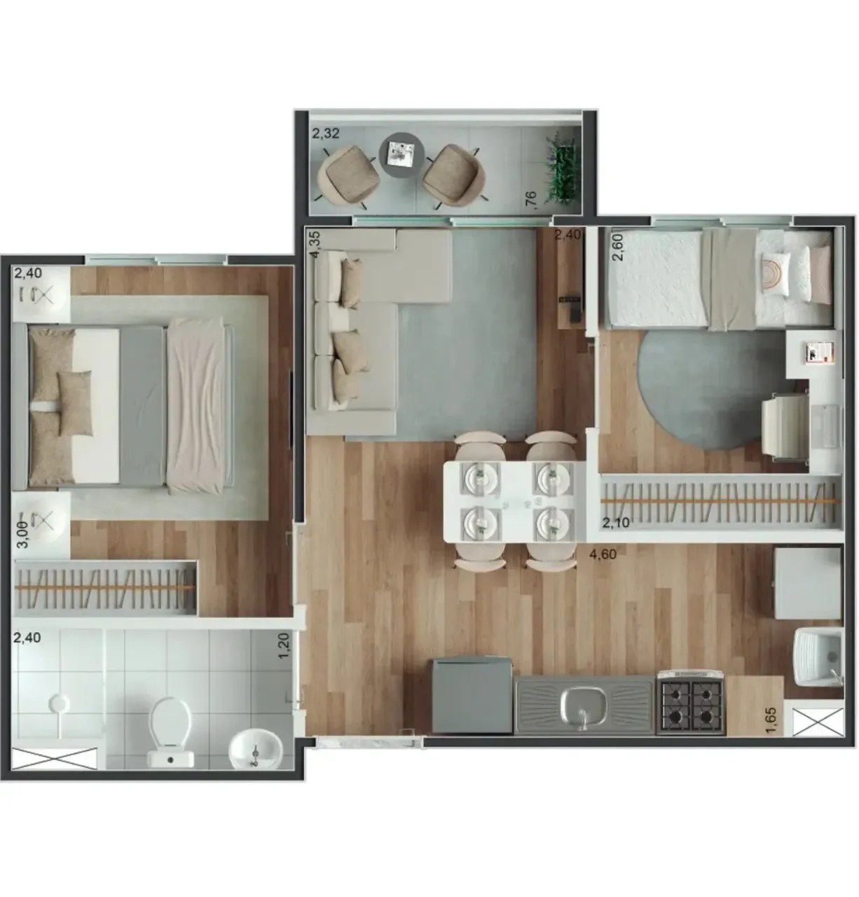 PLANTA 35m²