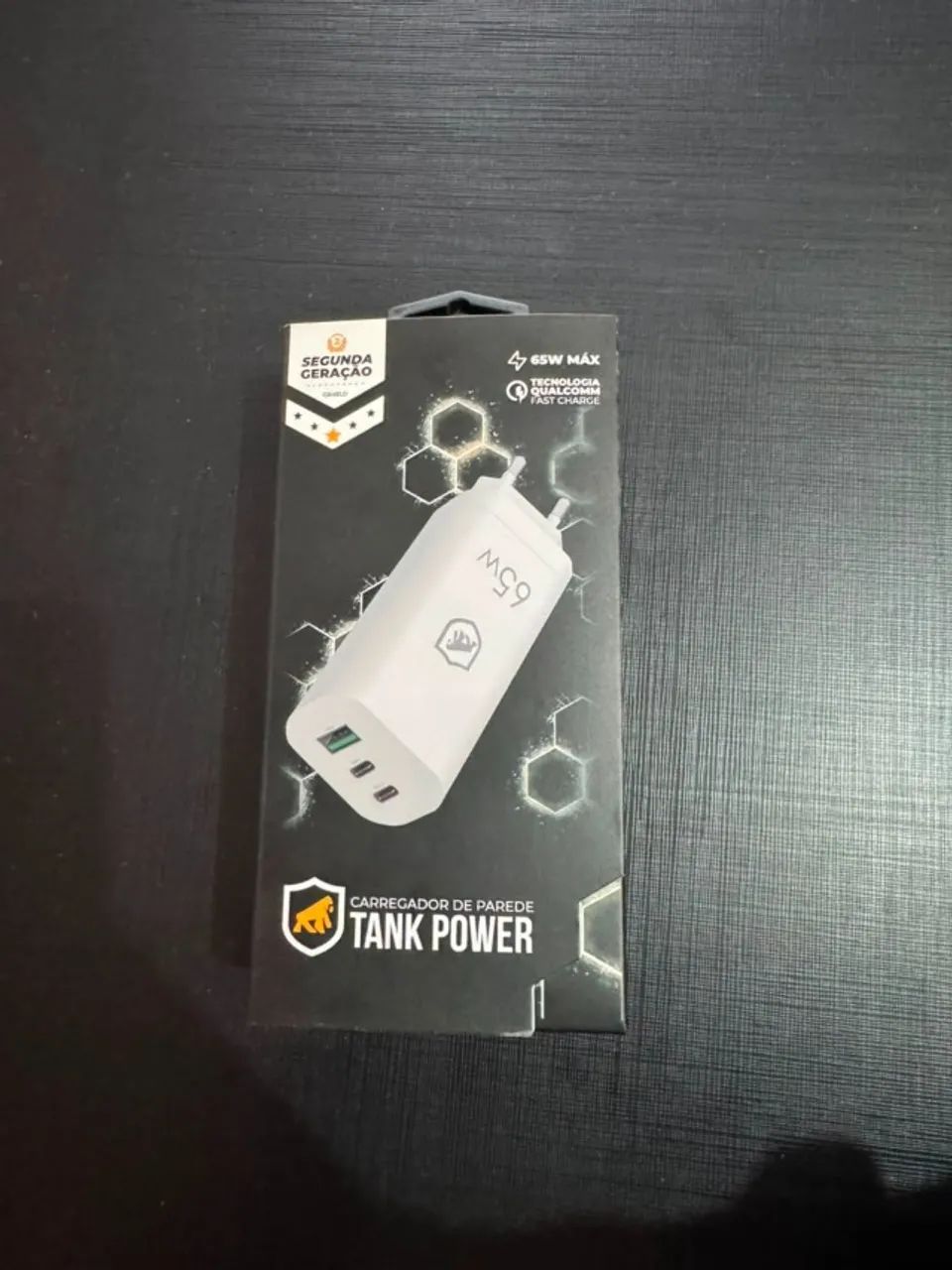 Carregador Gshield Tank Power 65W Turbo Fast Charge Anatel