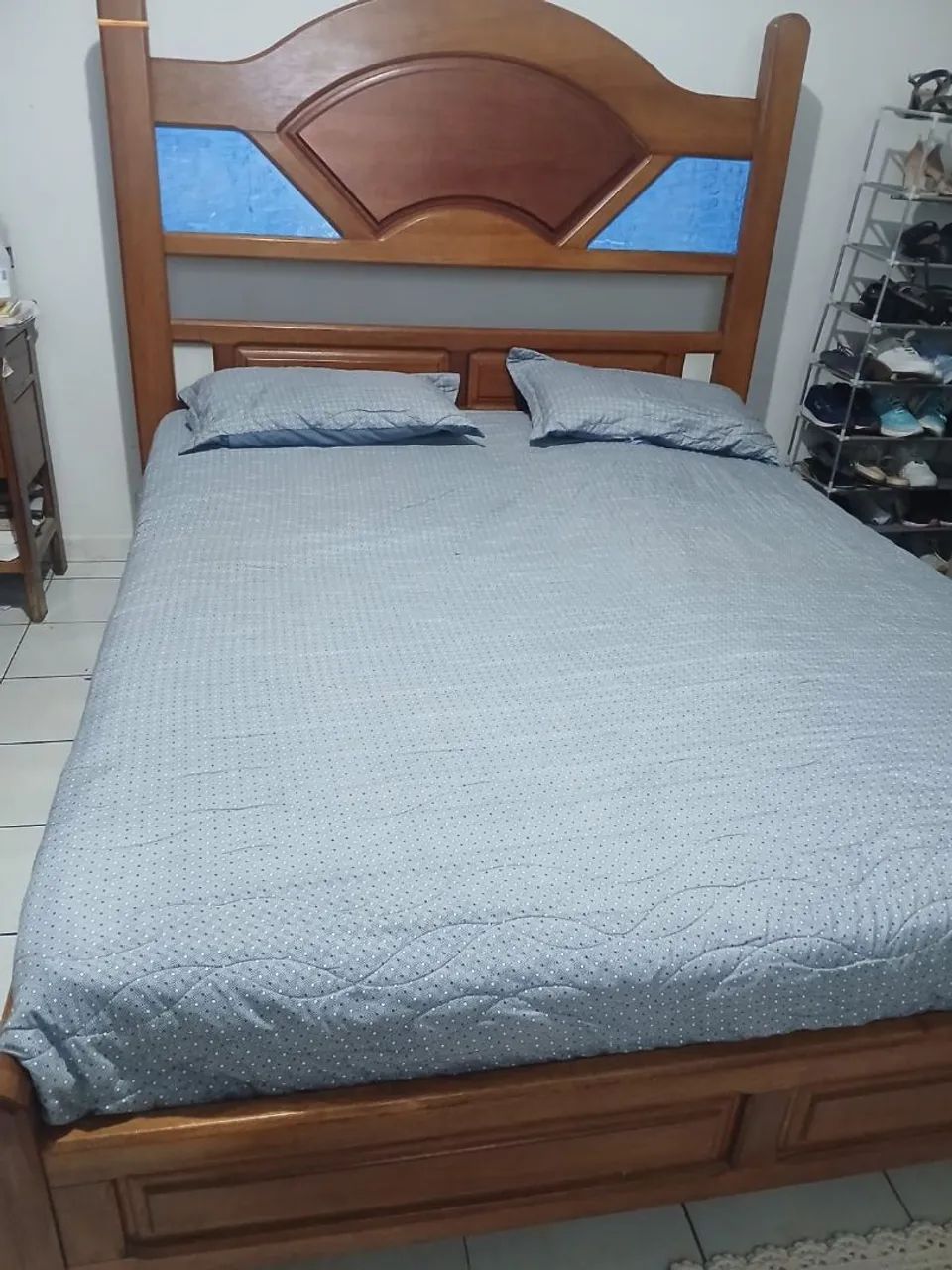 Cama com cabeceira e colchão  - Foto 2