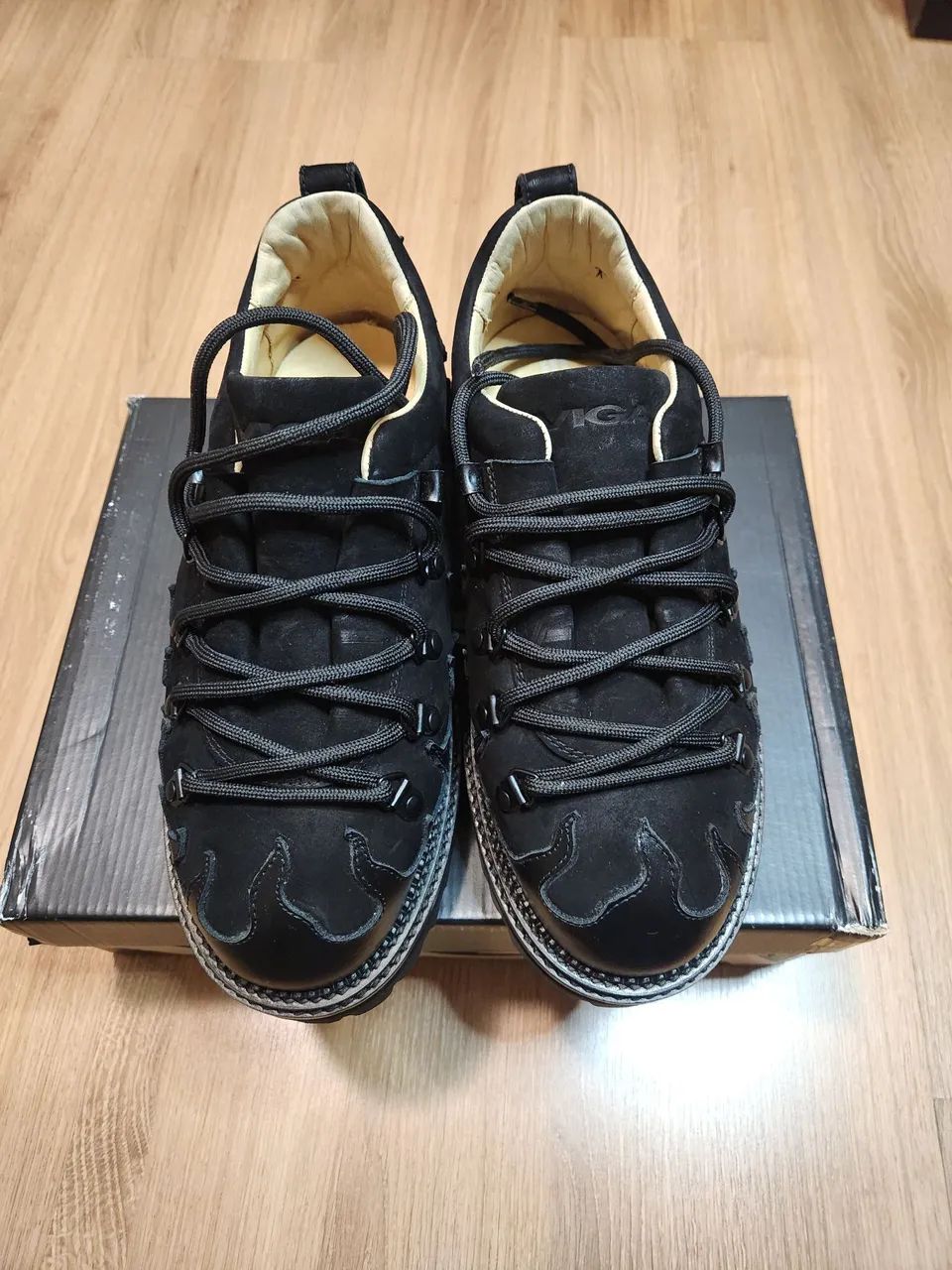 Viga x Guadalupe Hicking Boots Flames All Black - Foto 3