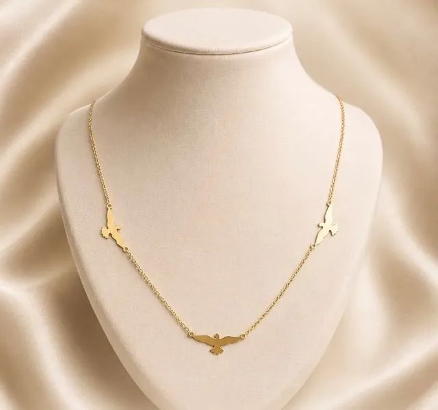 Colar Peace Dove Em ouro 18k 759