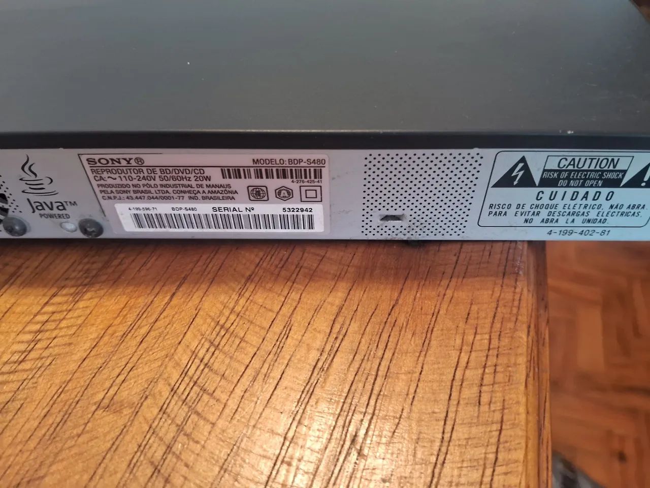 Blu-ray Sony BDP-S480 3D - funcionamento perfeito.  - Foto 3