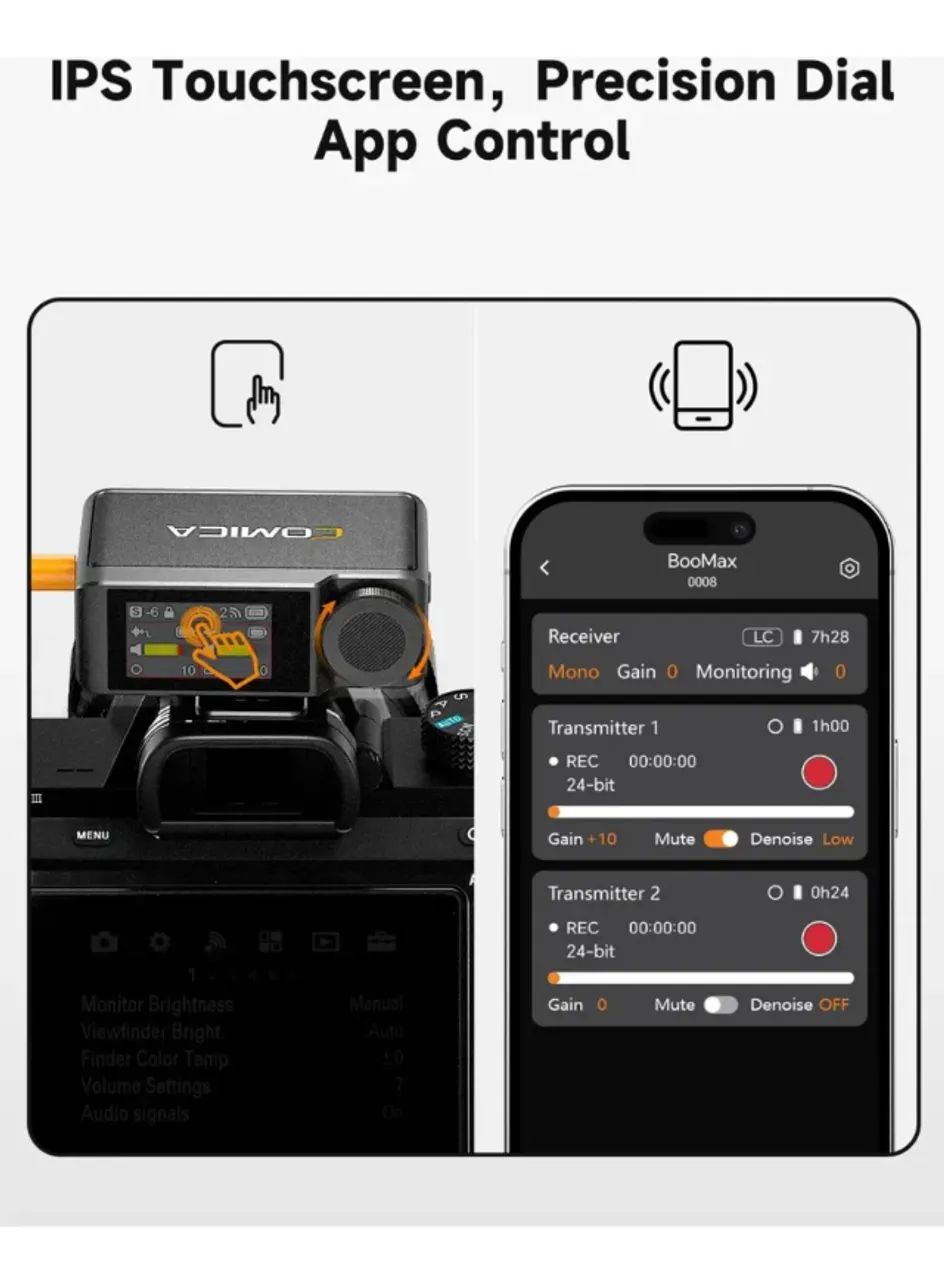 Microfone Sem Fio Comica Boomax - Compatível com Câmera e Smartphone **Novo** - Foto 4