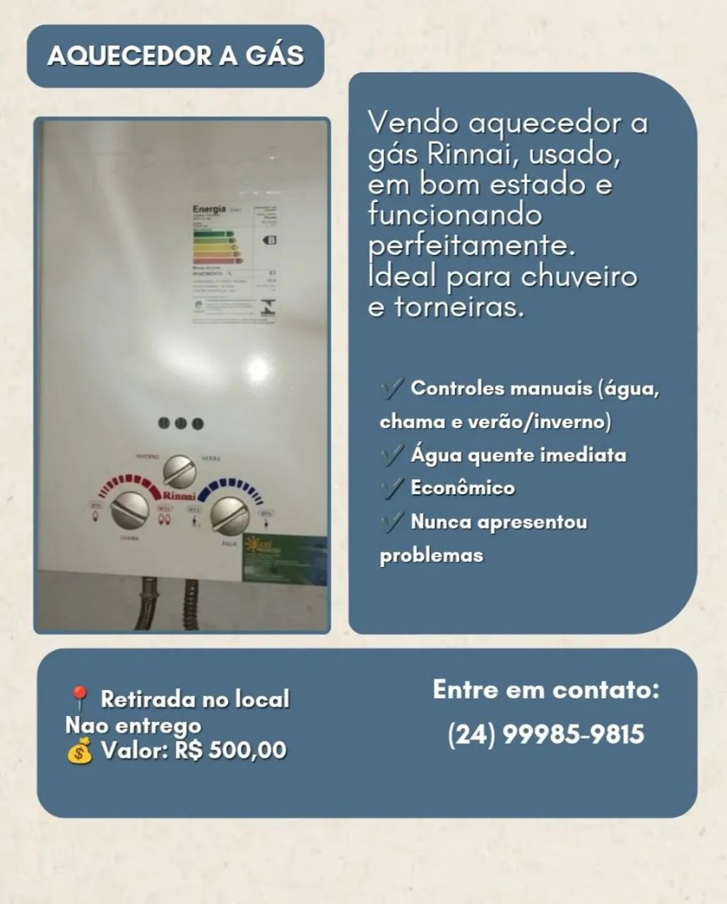 Aquecedor de gás 