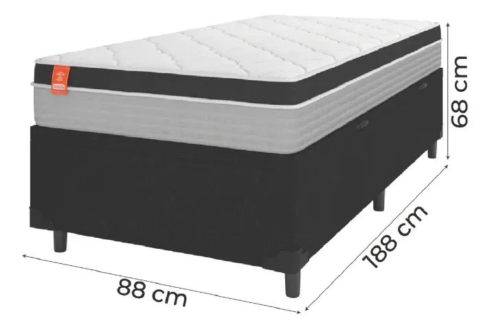 Cama Solteiro Box Completa com Colchão Pronta Entrega - Foto 2