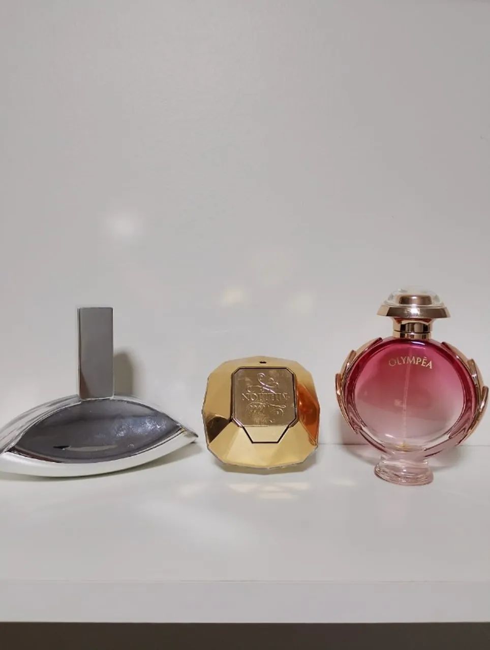 3 FRASCOS VAZIOS DE PERFUME 