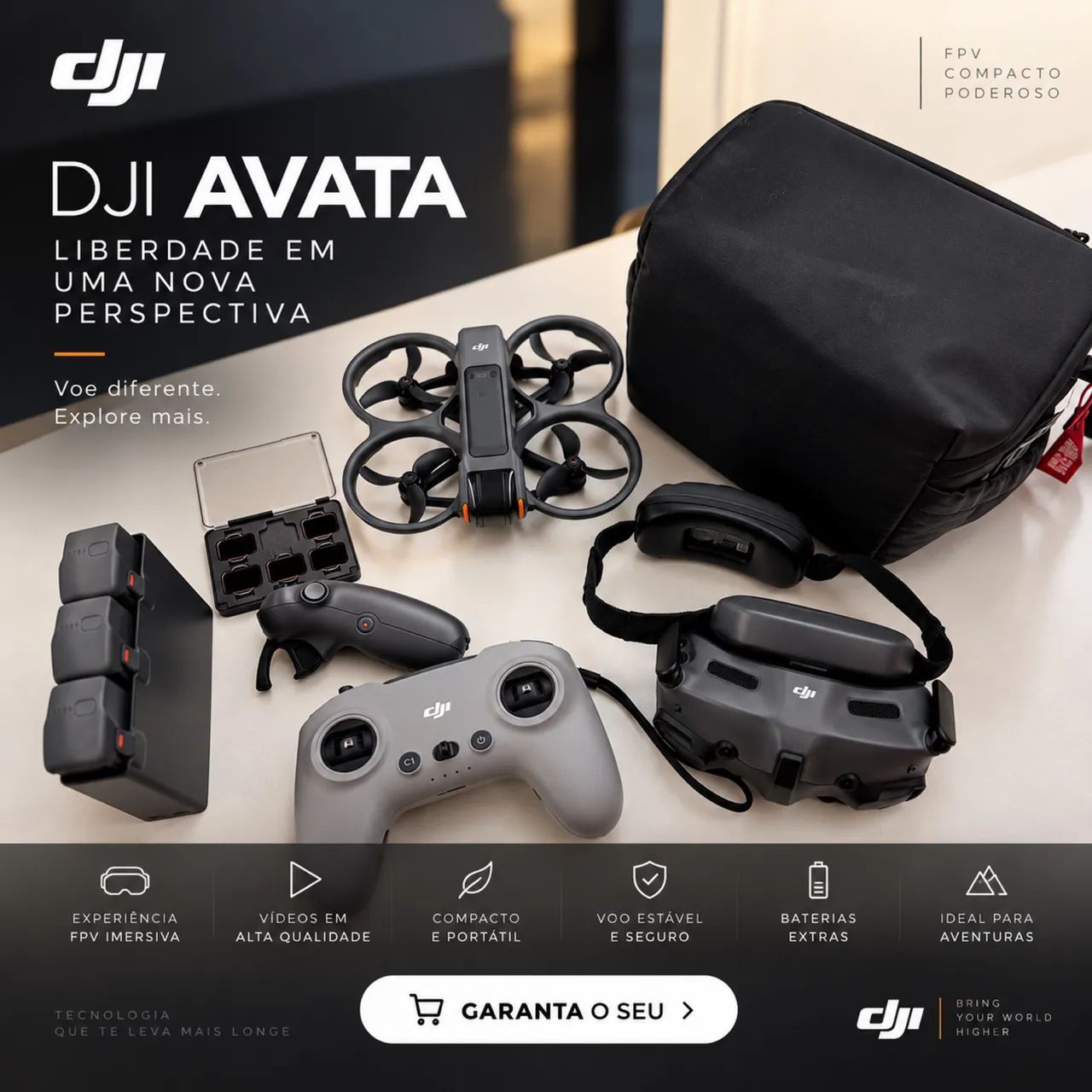 Dji Avata 2 Fly More + kit de filtros + rc3