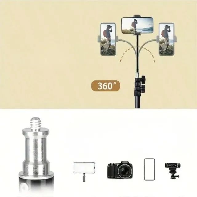 Tripé Profissional Flexível Celular 360 Ajustável Câmera - Foto 3