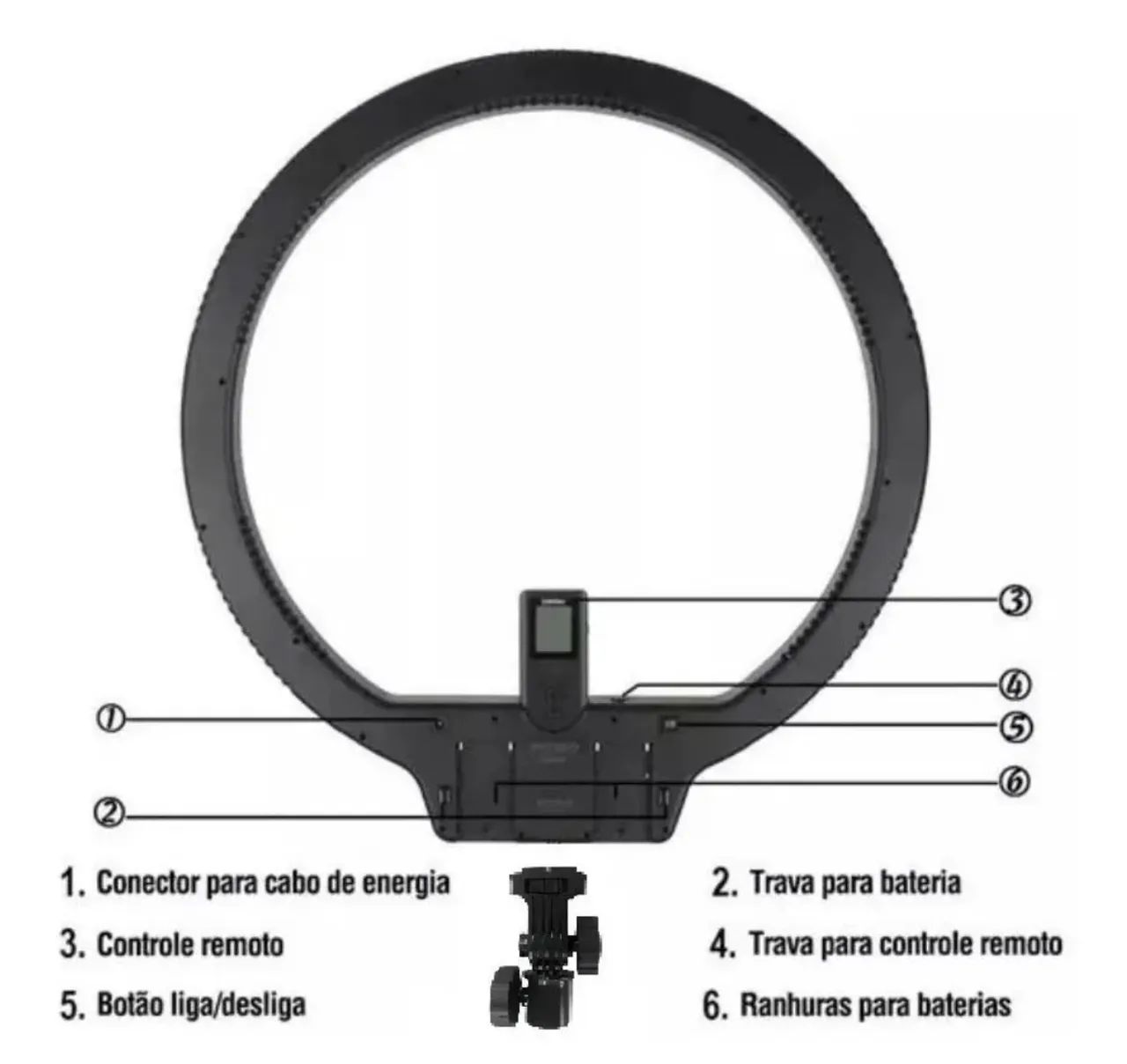 Led Ring Light Yongnuo Yn608 Origiral + Fonte + Tripé 2m - Foto 3