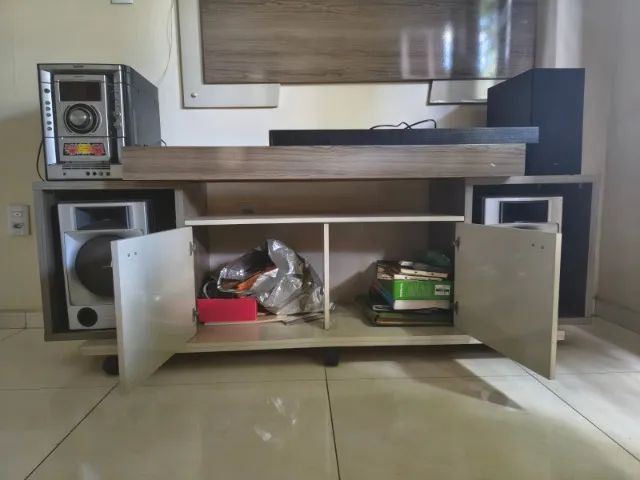 Rack para sala, tv e Aparelhos de Som, com Rodinhas - Foto 3