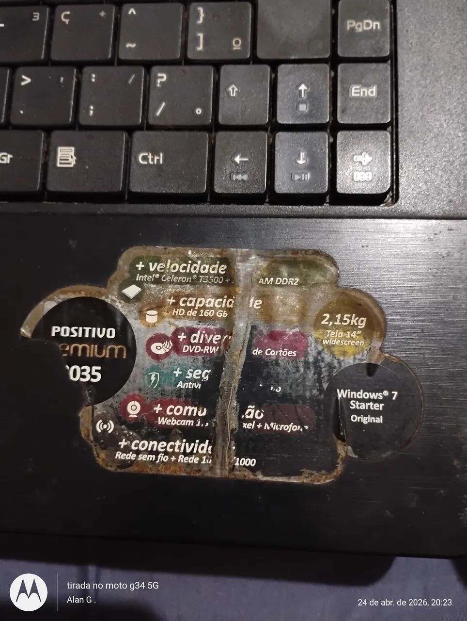 Notebook positivo Premium ( retirada de peças ) acende leds  - Foto 2