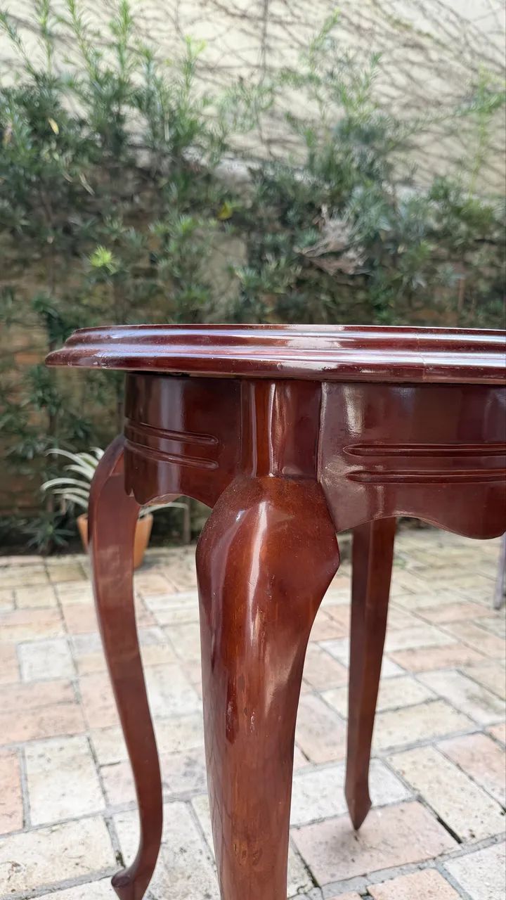 Mesa de Mogno redonda de antiquário - Foto 3