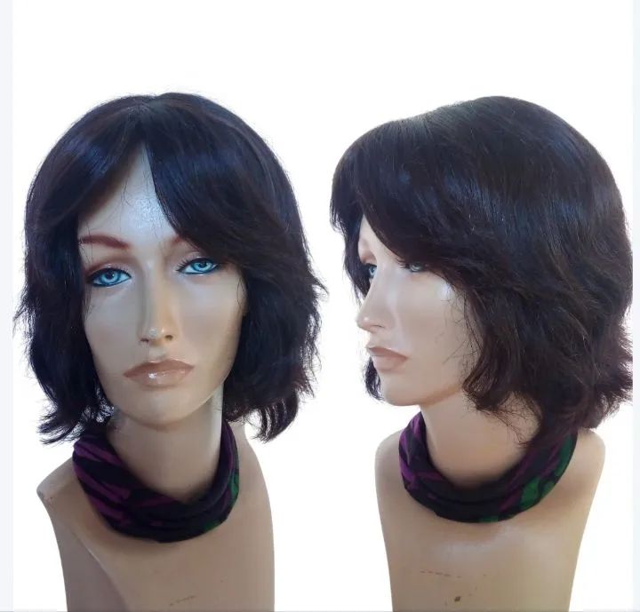 Peruca curta cabelo humano 