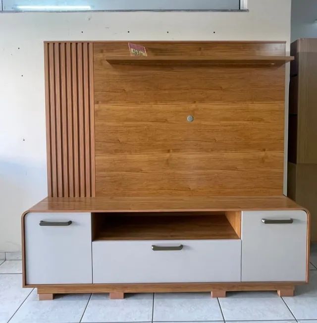 Home para TV ate 65 polegadas na PRONTA ENTREGA na cor off com cinamomo - Foto 2