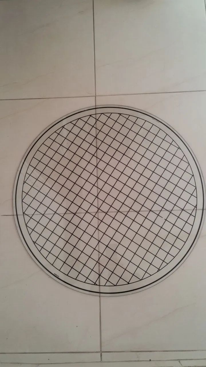 Tampo de vidro desenhado 