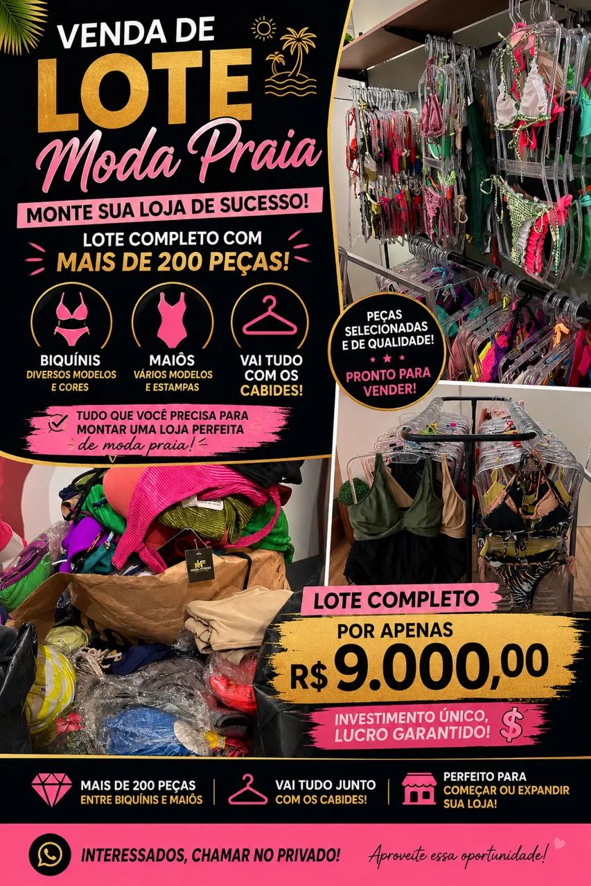 Lote de moda praia 