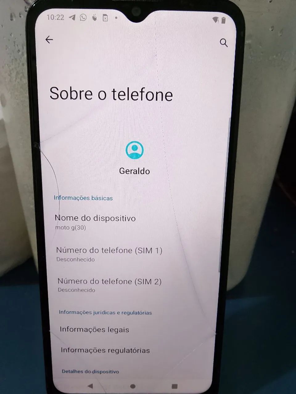 Moto g30 ,com alguns trincos na tela, funcionando  - Foto 2