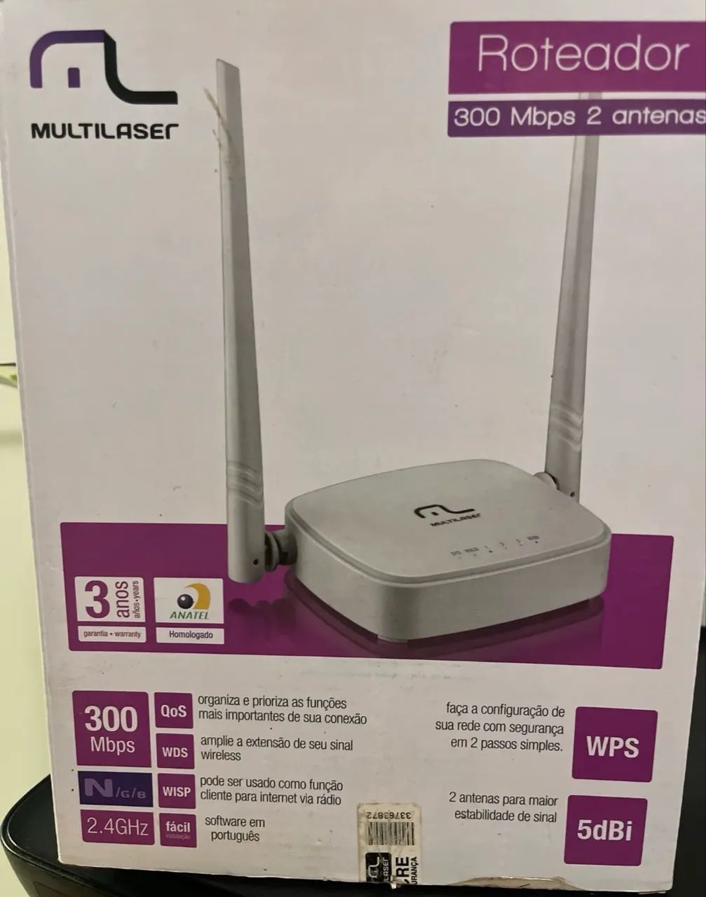 Roteador Multilaser 300mpbs 2 antenas - Foto 4