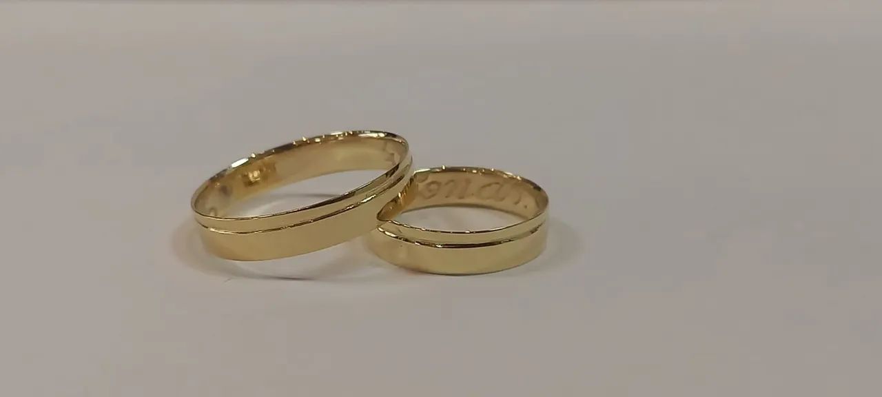 Aliança em ouro 18k  - Foto 5