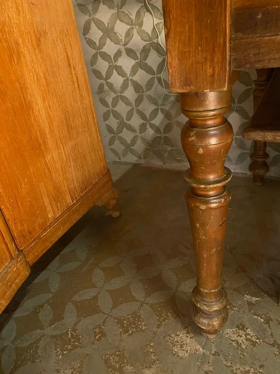 MESA DE MADEIRA ANTIGA - Foto 3