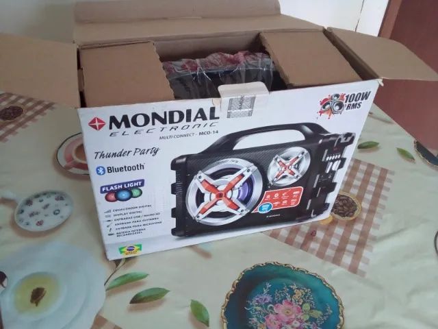 NOVO Caixa De Som Amplificada Com Bluetooth Mondial Mco 14 Bivolt NOVA NA CAIXA - Foto 4