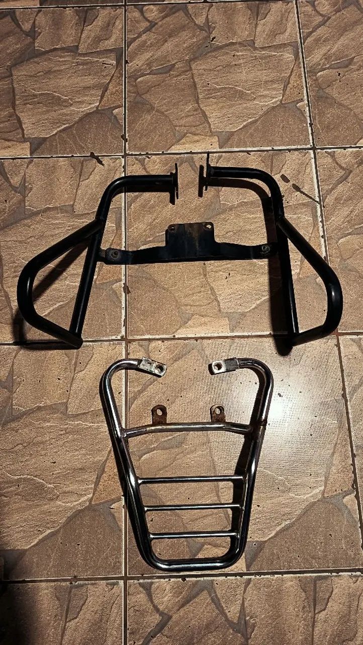 Vendo protetor e bagageiro da fan Titan start  - Foto 2
