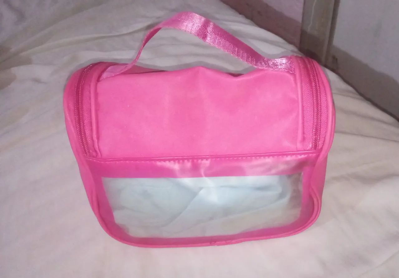 Bolsa Nécessaire Rosa Feminina  - Foto 2