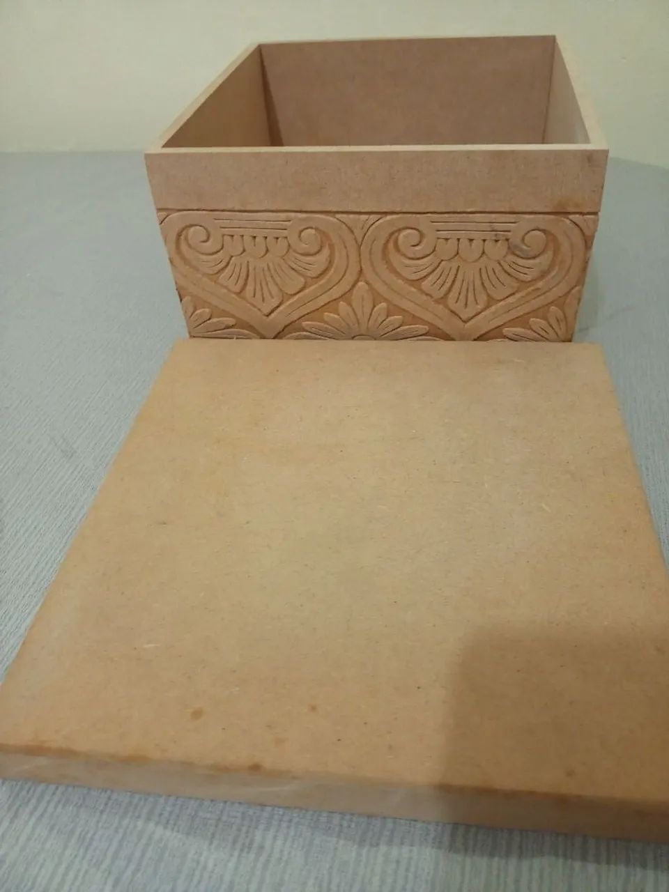 Caixa MDF crua esculpida  - Foto 4