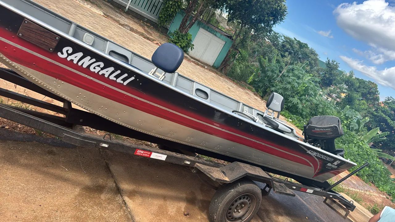 Kit completo (canoa, motor, carreta) - Foto 2